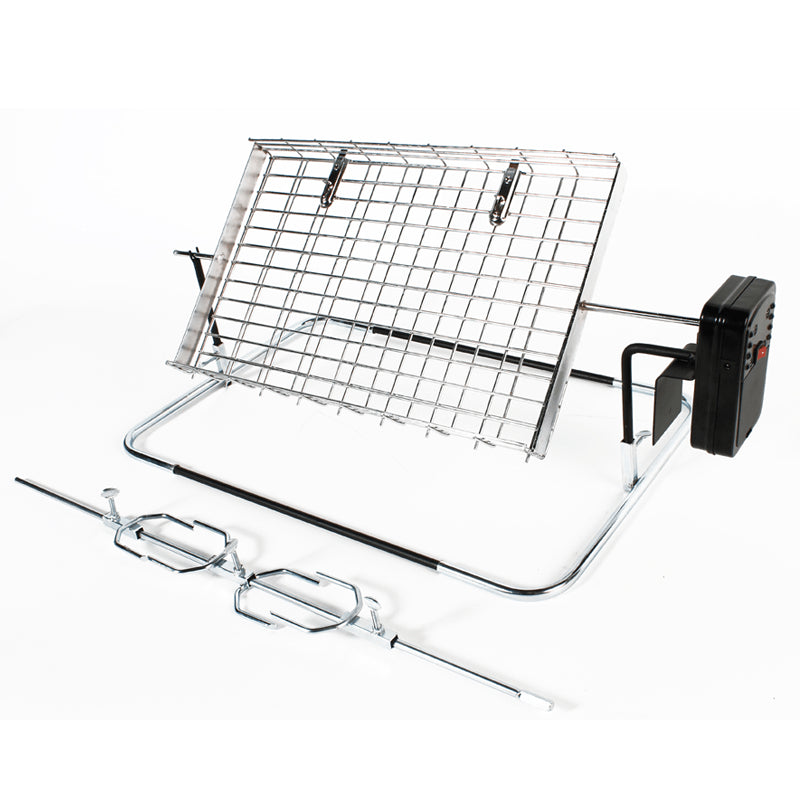 Large Flat basket and spit Rotisserie