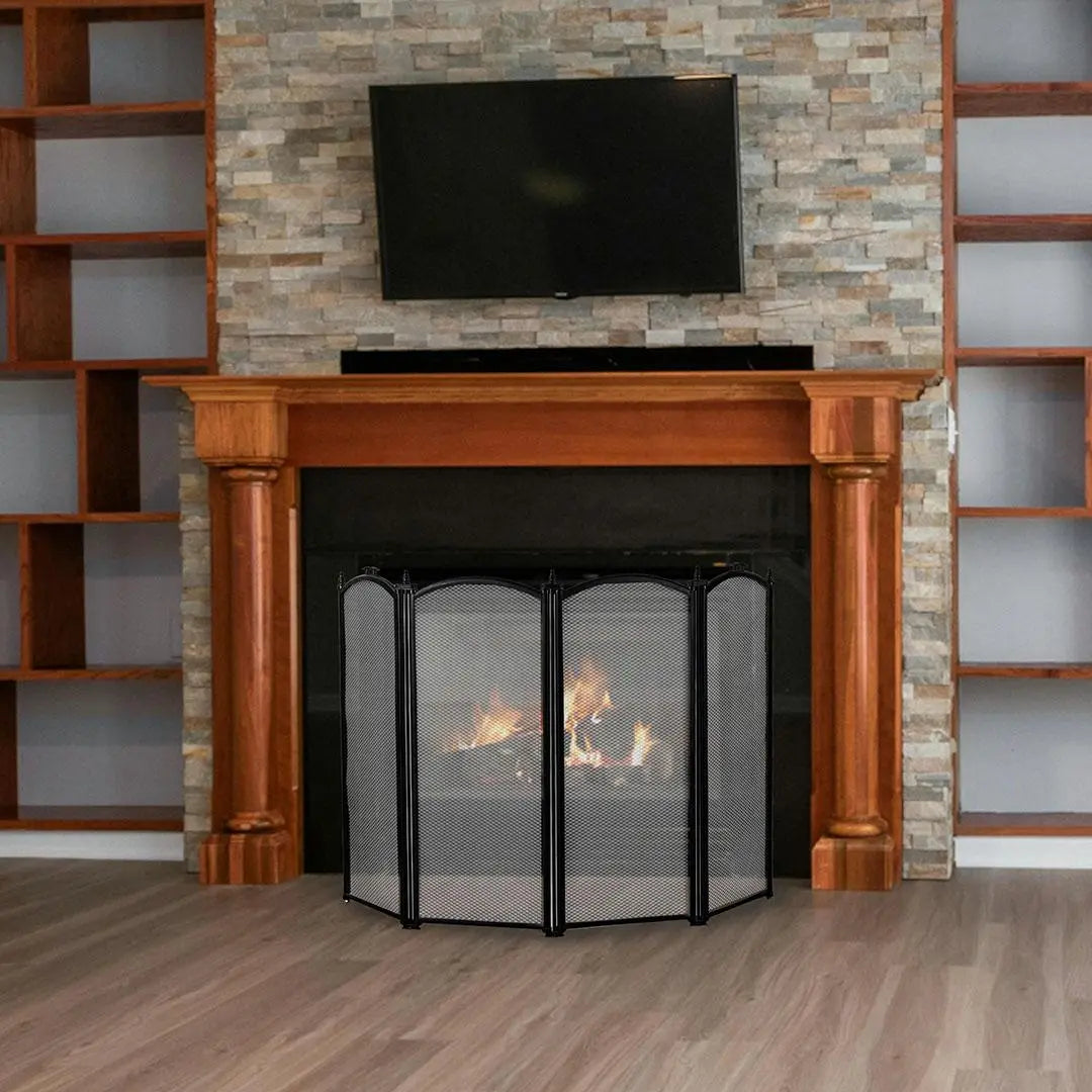 Fireplace screen 4 fold