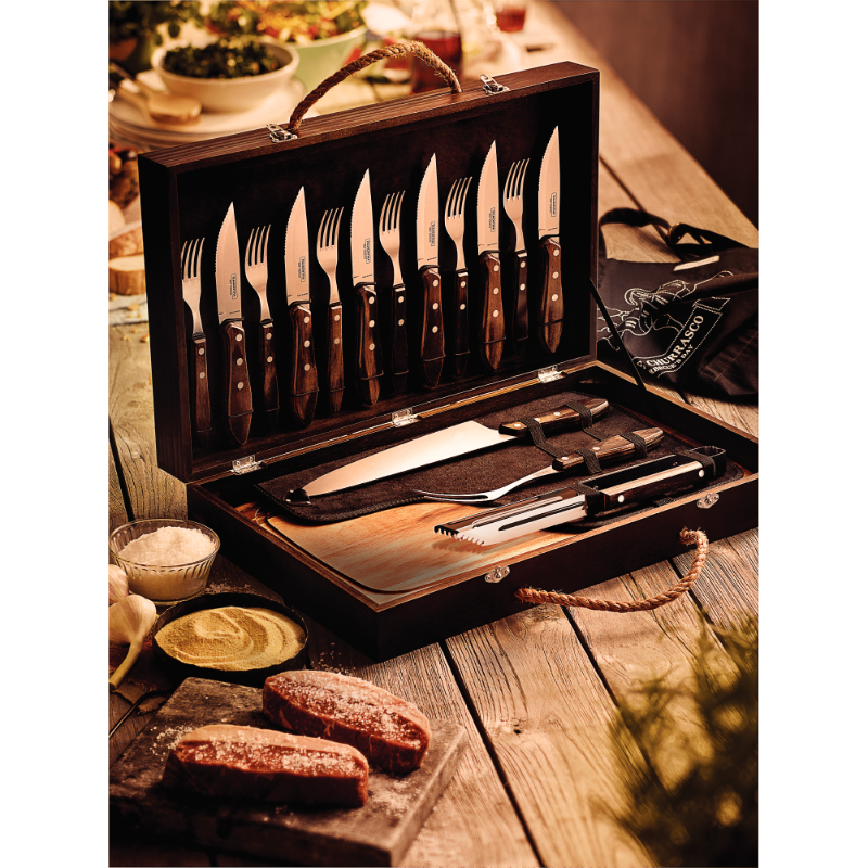 17pc. Braai Set, Brown