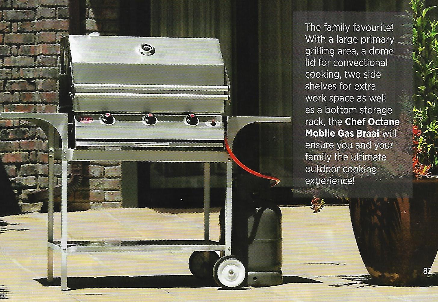 3 or 4 Burner Chef mobile octane high pressure gas braai