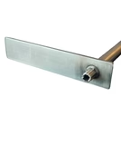 Coal scraper with blow hole