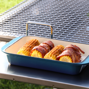 LKS Chef rectangular red enamel plate