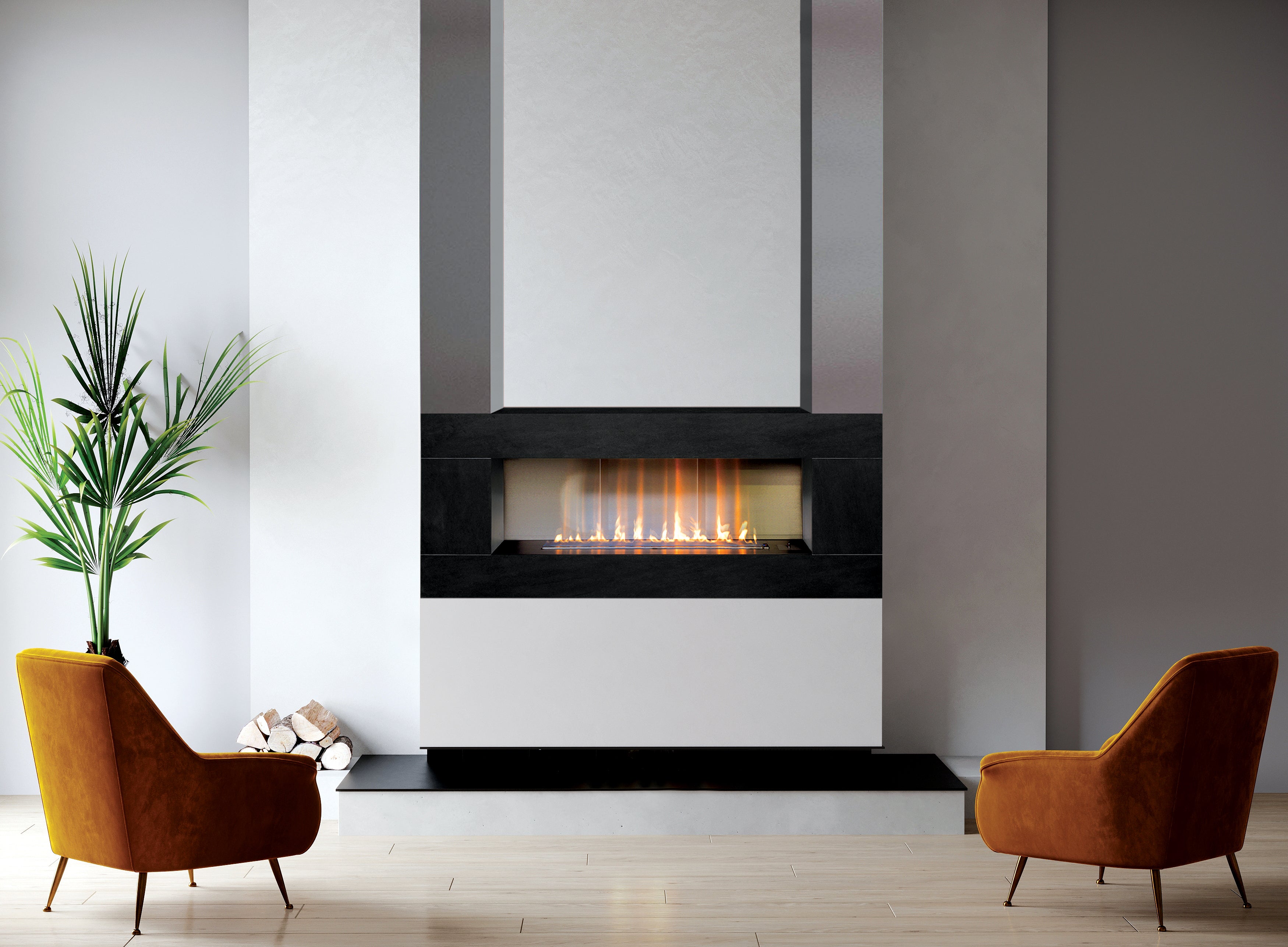 INFINITI Slimline built in double and single sided gas fireplaces
