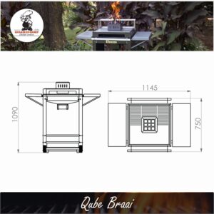 Chado Qube braai freestanding