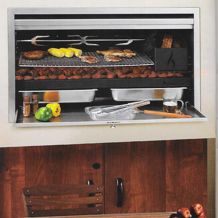 Infiniti/ Firefox built in braai with single fold down door