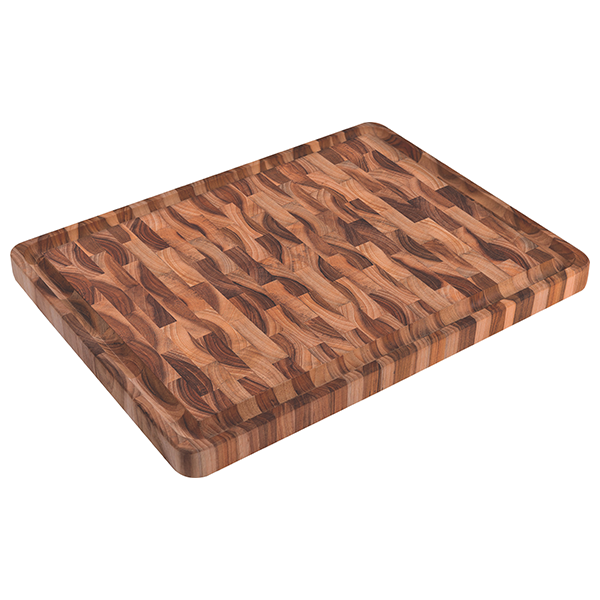 Inverted Wood Cutting Board 45 x 34 x 3cm. (Teak hardwood)