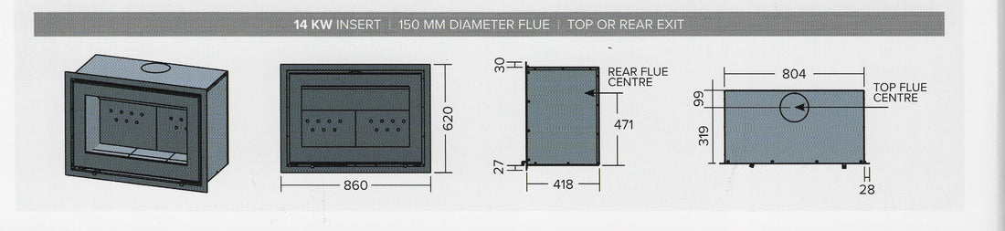 INFINITI BUILT IN SINGLE SIDED CONVECTION FIREPLACES