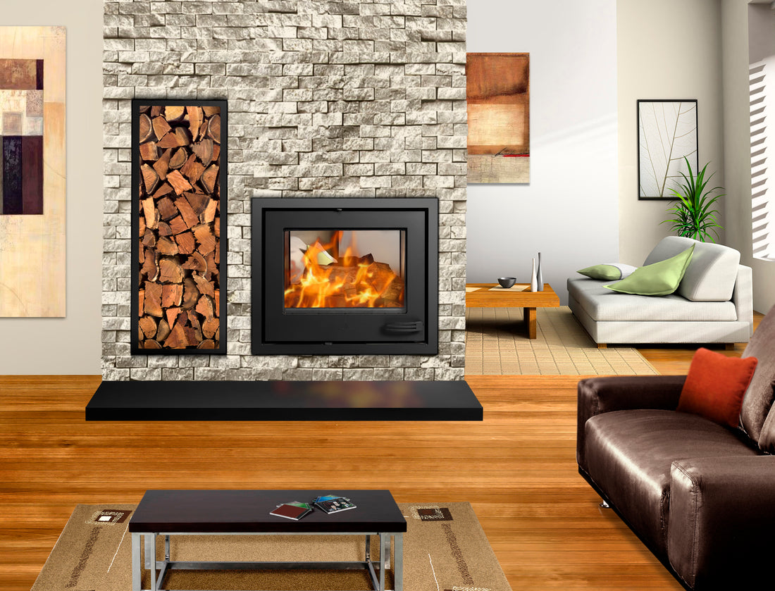 INFINITI BUILT IN DOUBLE SIDED 14KW WOOD BURNING FIREPLACE