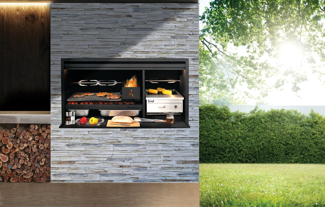 Built in Combo Gas/wood braais