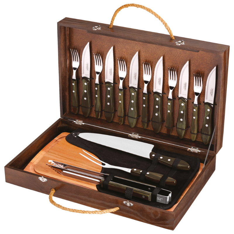 17pc. Braai Set, Brown