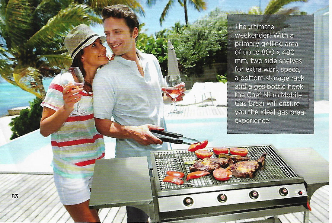 3 burner Chef mobile nitro high pressure gas braai