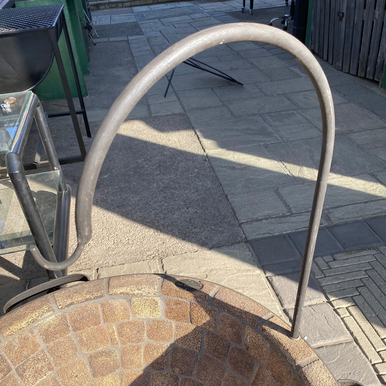 Potjie Hook mild steel for Keith Hamilton Fire slabs and fire pits