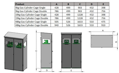 Infiniti Gas cages FOR SINGLE OR DOUBLE BOTTLES